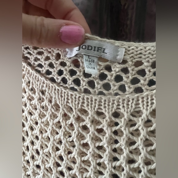 Knit Tank Top, Jodifl, sz Large, Maroon and Cream - Picture 3 of 3